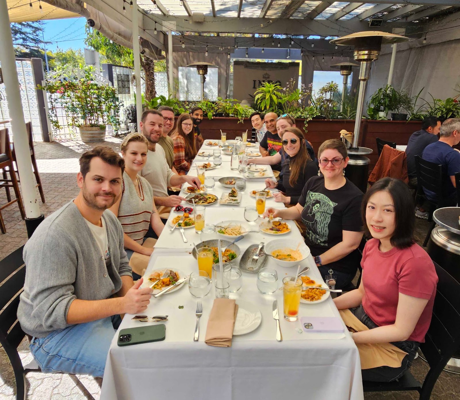 frontend engineers grabbing a team lunch